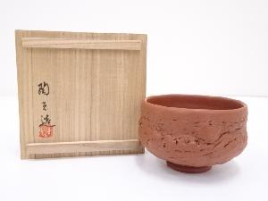 JAPANESE TEA CEREMONY / CHAWAN(TEA BOWL) / TOKONAME WARE / RED CLAY
